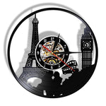 Horloge Vinyle Paris et Londres | Horloge Mania