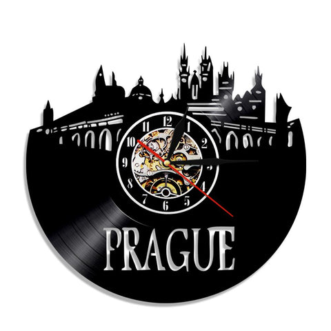 Horloge Vinyle Prague | Horloge Mania