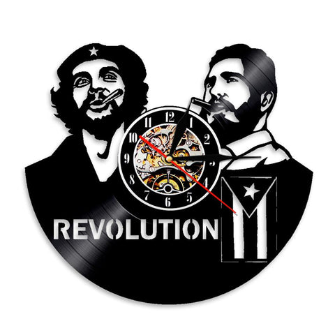 Horloge Vinyle Révolution Cubaine | Horloge Mania