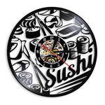 Horloge Vinyle Sushi | Horloge Mania