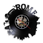 Horloge Vinyle Ville De Rome | Horloge Mania