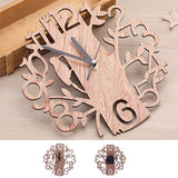 horloge bois pic vert