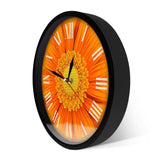 Horloge Murale Design </br> Marguerite Orange