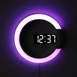 horloge_design_ murale_led_blanc_ effet_miroir