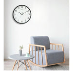 horloge murale lumineuse avec LED bleu au cadran blanc pour salon, chambre ou bureau