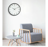 horloge murale lumineuse avec LED bleu au cadran blanc pour salon, chambre ou bureau