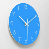 horloge murale bleu ciel avec quartz