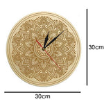 horloge murale en bois style bohème et chic de diamètre 30 cm pour décoration murale