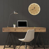 horloge murale en bois style bohème et chic de diamètre 30 cm pour décoration murale macramé bureau