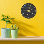 horloge murale en bois style bohème et chic de diamètre 30 cm pour décoration murale macramé cuisine quartz
