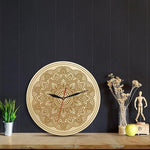 horloge murale en bois style bohème et chic de diamètre 30 cm pour décoration murale macramé cuisine décorative