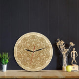 horloge murale en bois style bohème et chic de diamètre 30 cm pour décoration murale macramé cuisine décorative
