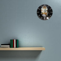 Horloge Originale Chat au Toilette dans le salon
