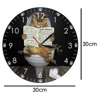 horloge_murale_chat_au_toilette_diametre_30cm
