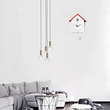 horloge murale coucou scandinave à quartz avec oiseau design de couleur blanche pour Forest suisse dans le salon