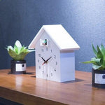 horloge murale coucou scandinave à quartz avec oiseau design de couleur blanche pour Forest suisse nordique pour salon