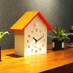 horloge murale coucou scandinave à quartz avec oiseau design de couleur rouge pour Forest suisse salon