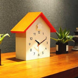 horloge murale coucou scandinave à quartz avec oiseau design de couleur rouge pour Forest suisse salon