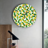 horloge murale cuisine avec banane fruit pour décoration intérieure sur le mur
