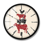 horloge murale de cuisine boucher