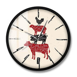 horloge murale de cuisine boucher