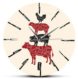 horloge murale de cuisine pour boucherie