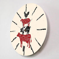 horloge murale cuisine pour boucherie sans cadran avec diamètre 30 cm