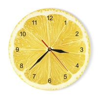 Horloge Cuisine Fruit citron jaune | Horloge Mania