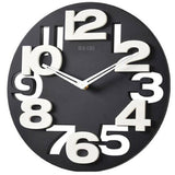 horloge-murale-cuisine-moderne-noire