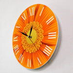 Horloge Murale Design </br> Marguerite Orange
