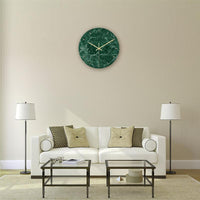 horloge murale design sans chiffre verte à quartz