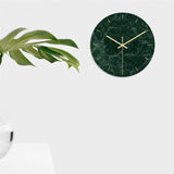 horloge murale design sans chiffre couleur verte pour bureau moderne