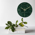 horloge murale design sans chiffre de couleur verte pour décoration de bureau