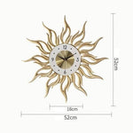 horloge murale design soleil de diamètre 50 cm