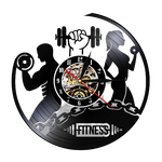 horloge murale design sport musculation et fitness en vinyle