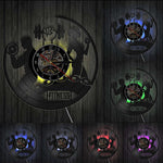 horloge murale design sport en vinyle style lumineuse à LED_