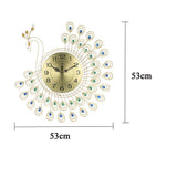 horloge murale design style paon au diamètre du cadran 53 cm