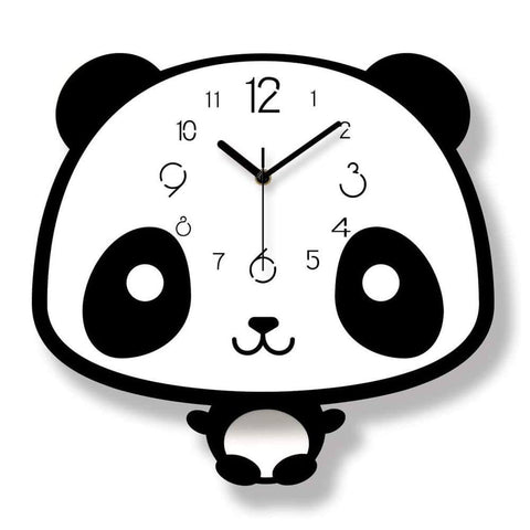 horloge murale pour enfant panda