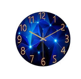 horloge murale futuriste bleu