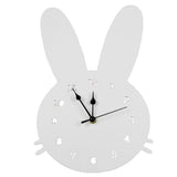 horloge murale lapin blanc
