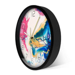 horloge murale originale avec couleur holographique avec cadran 30 cm de diamètre noir