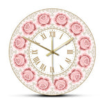 horloge murale style originale kitsch et kitch couleur rose vintage avec quartz pour décorative de cuisine