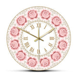 horloge murale style originale kitsch et kitch couleur rose vintage avec quartz pour décorative de cuisine