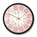 horloge murale style originale kitsch et kitch couleur rose vintage avec quartz pour décorative de cuisine