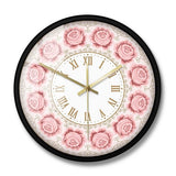 horloge murale style originale kitsch et kitch couleur rose vintage avec quartz pour décorative de cuisine
