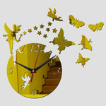 Horloge Stickers <br>Papillon Miroir