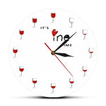 Horloge Murale Originale Verre de Vin et bouteille | Horloge Mania