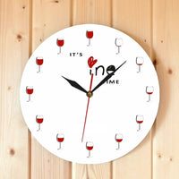 Horloge Murale Originale Verre de Vin et bouteille | Horloge Mania