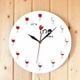 Horloge Murale Originale Verre de Vin et bouteille | Horloge Mania
