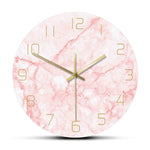horloge murale style scandinave aesthetic nordique couleur rose avec mouvement à quartz pour décoration murale de diamètre 30 cm